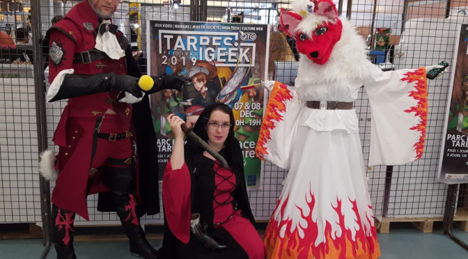 Kesaco présente à Tarbes Geek Festival – la présidente gagne le 2eme prix du concours cosplay.