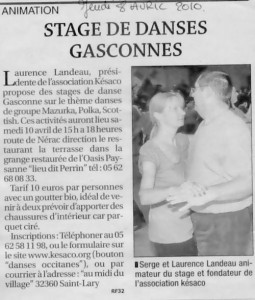 stage avril sud ouest